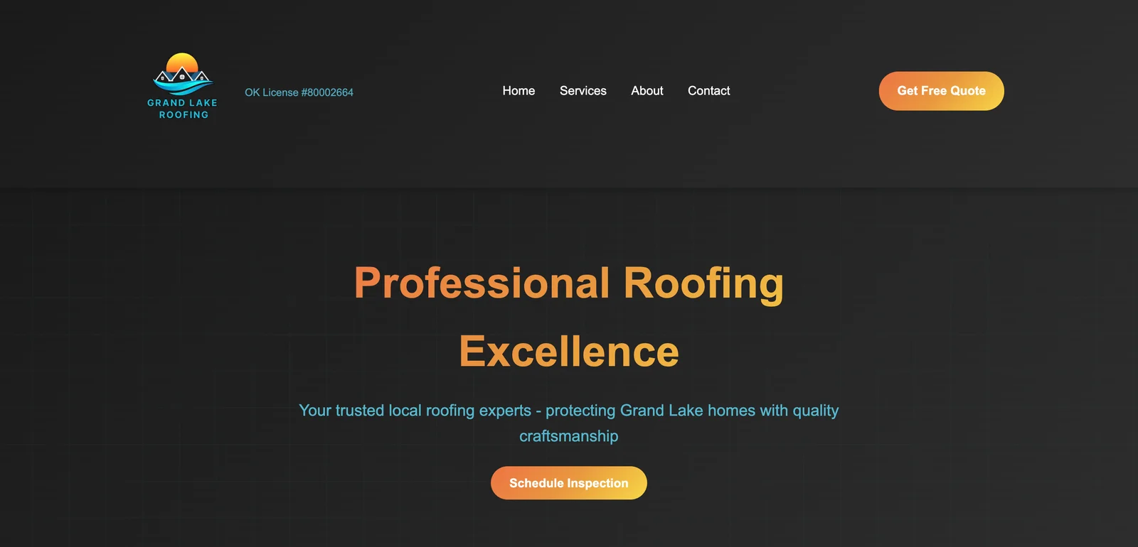 Grand Lake Roofing Website